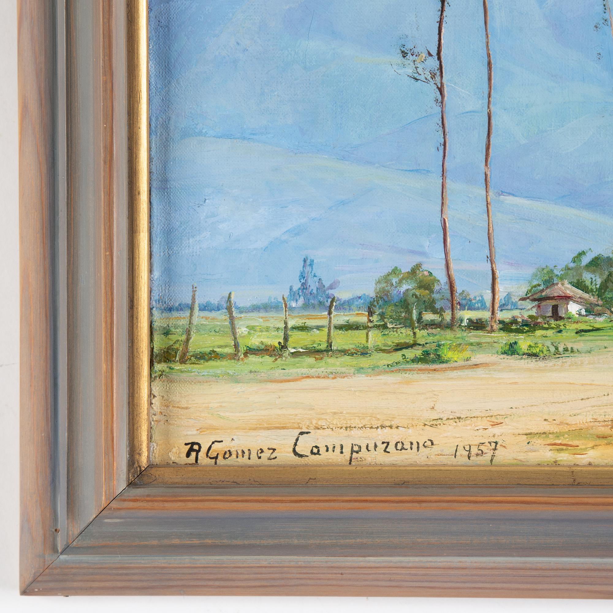Ricardo Gómez Campuzano, oil on canvas, signed and dated 1957.