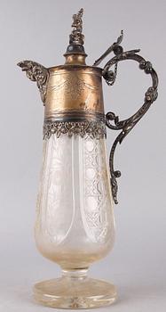 VINKANNA, glas och nysilver, 1800-talets slut.
