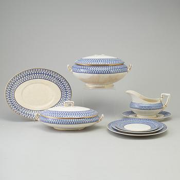 SERVISDELAR, 51 delar, flintgods, "Washington", Rörstrand, 1900-talets början.