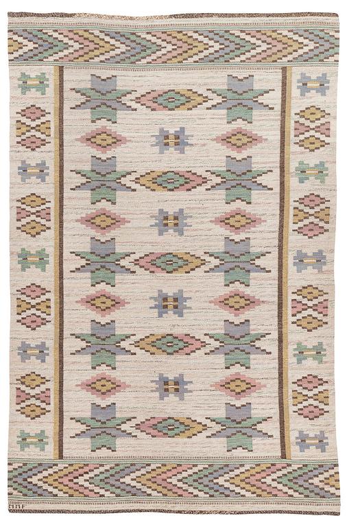 Märta Måås-Fjetterström, matta, "Vit botten", rölakan, ca 288 x 187 cm, signerad MMF.