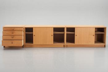 SIDEBOARD samt HURTS, 3 st, "Öresund", Börge Mogensen, Karl Andersson & Söner, 1900-talets andra hälft.