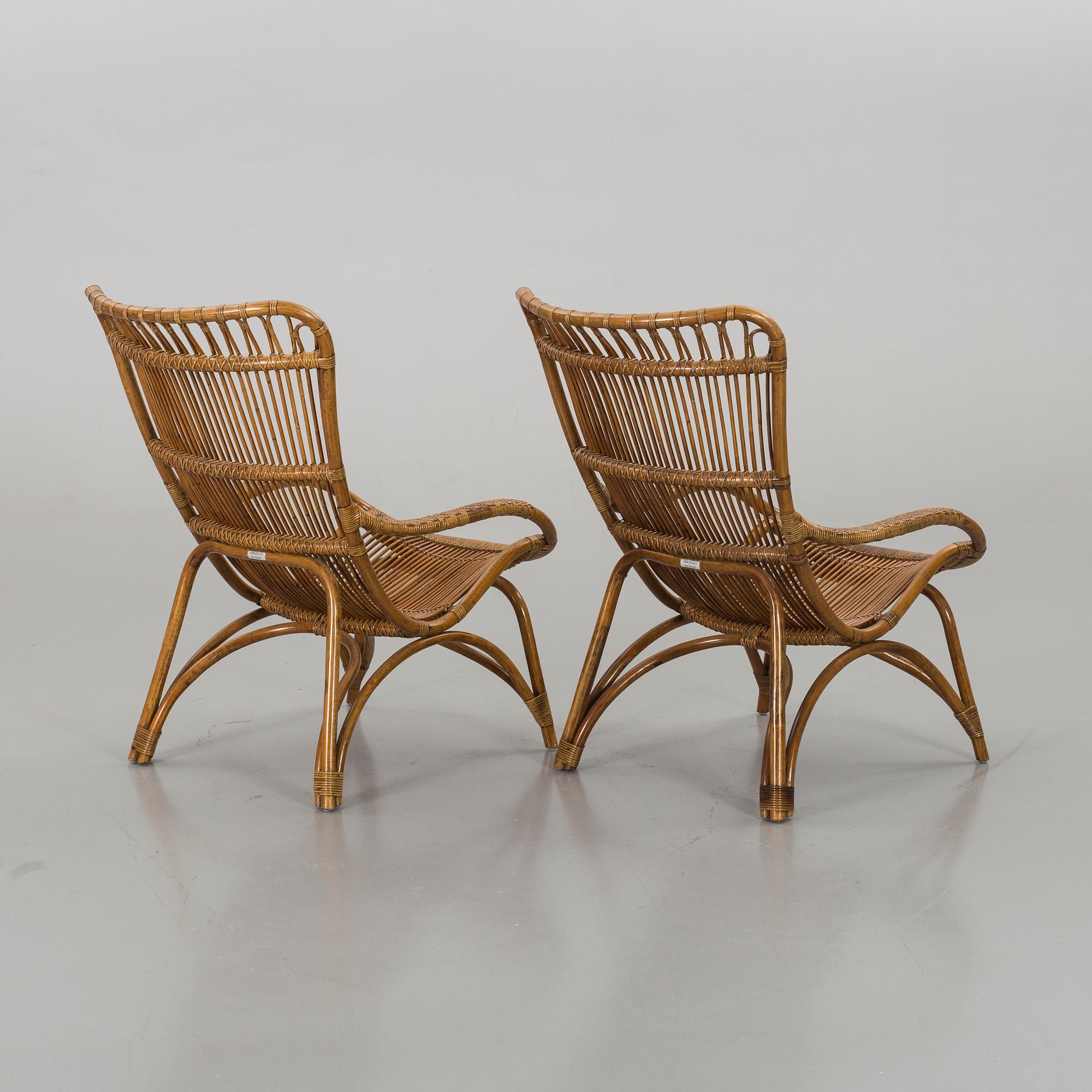 KORGFÅTÖLJER, ett par, Sika-Design, 2000-tal.