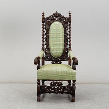 An 18th century baroque armchair.