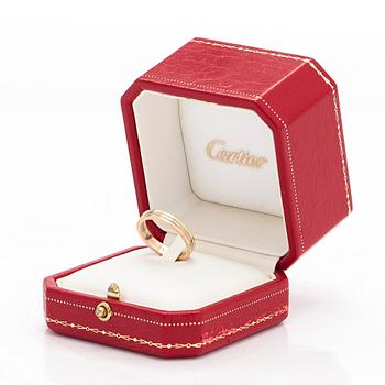 Cartier, an 18K three-colour gold "Vendôme Louis Cartier" ring.