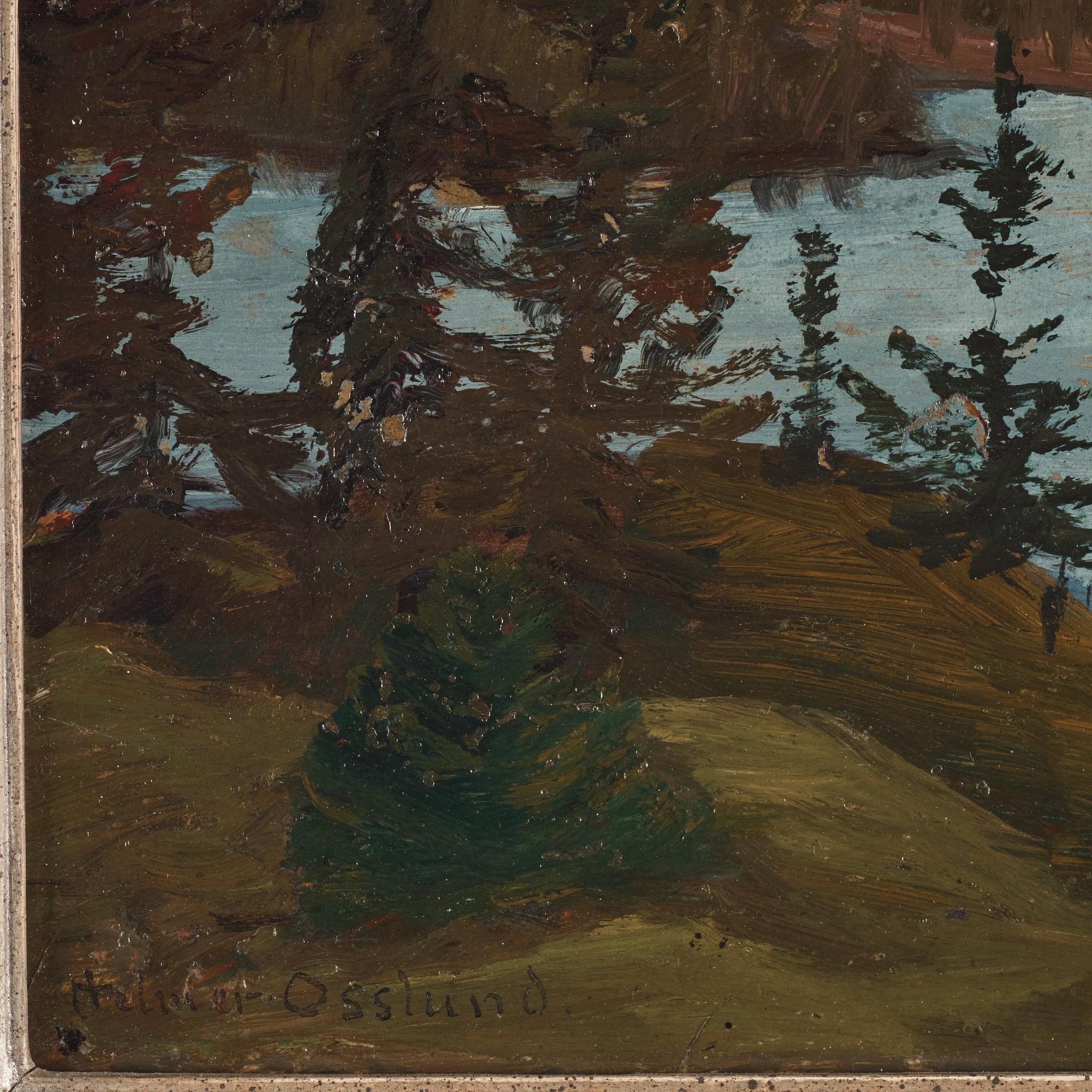 Helmer Osslund, River landscape from the north of Sweden.