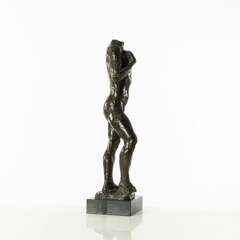 Gudmar Olovson, sculpture. Signed. Numbered. Foundry mark. Bronze, total height 50 cm, length 14 cm.