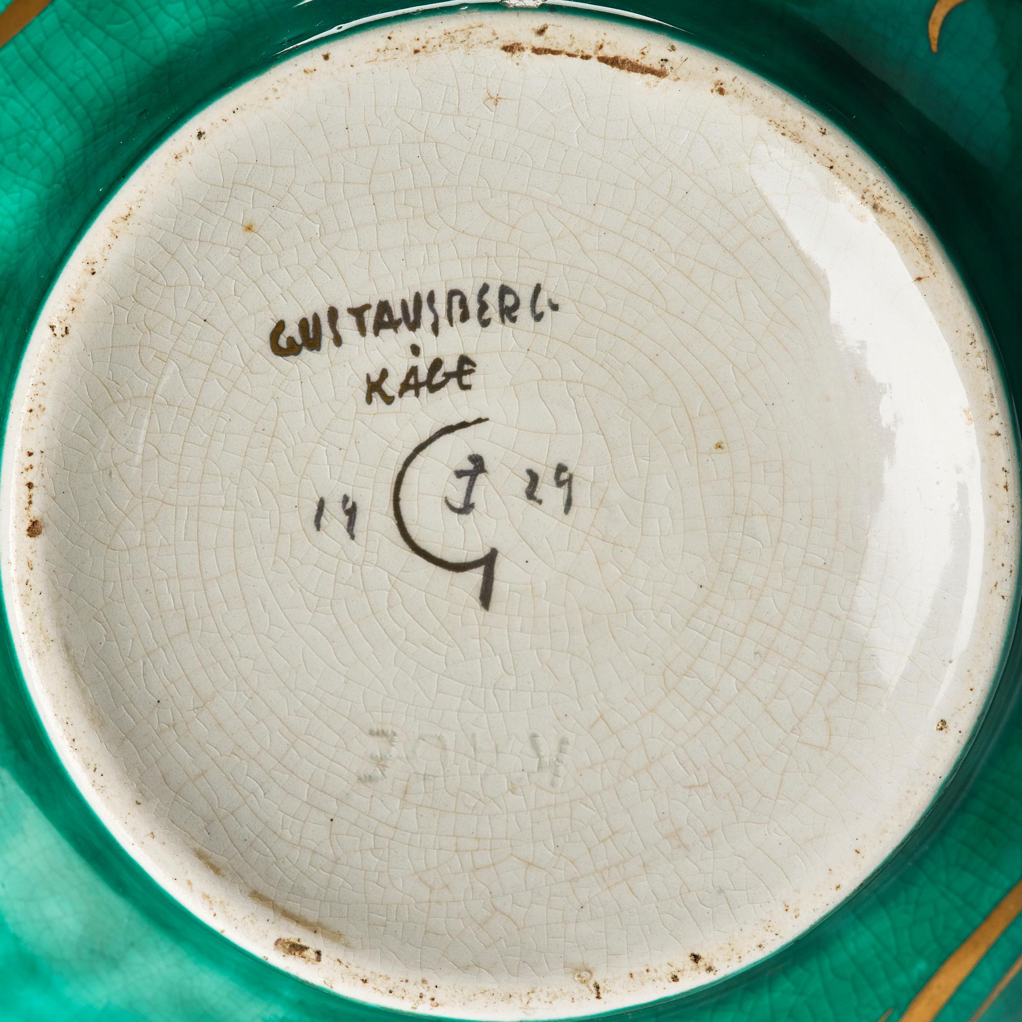 Wilhelm Kåge, outer casing, 2 pieces and bowls, 3 pieces, stoneware, Gustavsberg, most dated 1927-29.