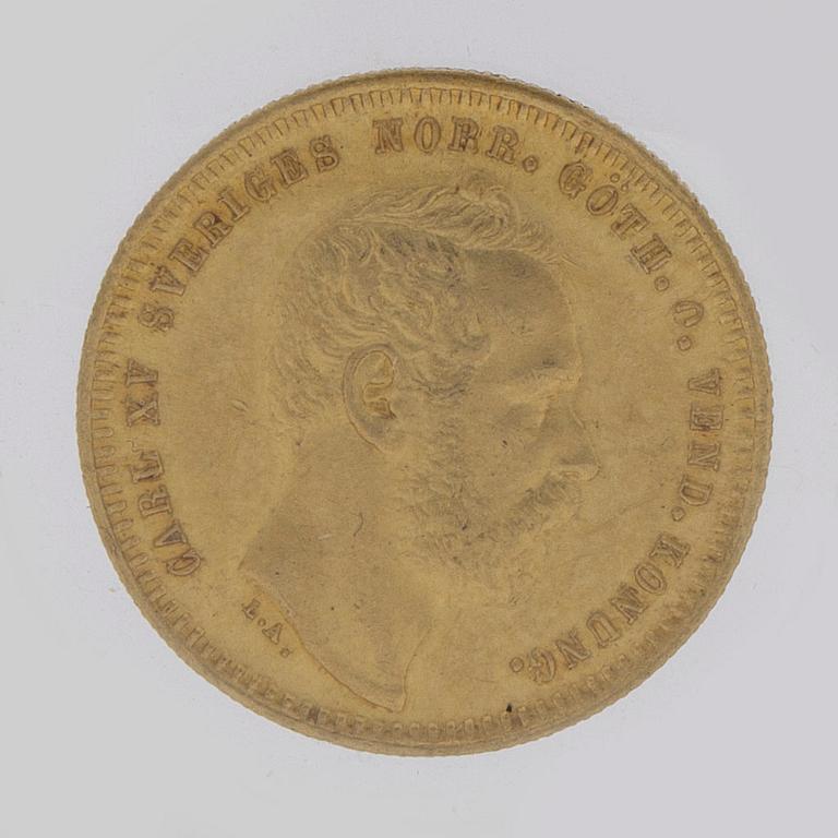 GULDMYNT, 1 Dukat, Karl XV av Sverige och Norge, 1866.