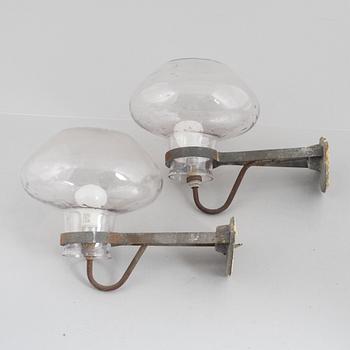 Vägglampor, ett par, Swedish Modern, ASEA, 1900-talets mitt.