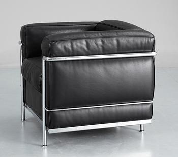 LE CORBUSIER, fåtöljer, ett par, "LC 2", Cassina, Italien.