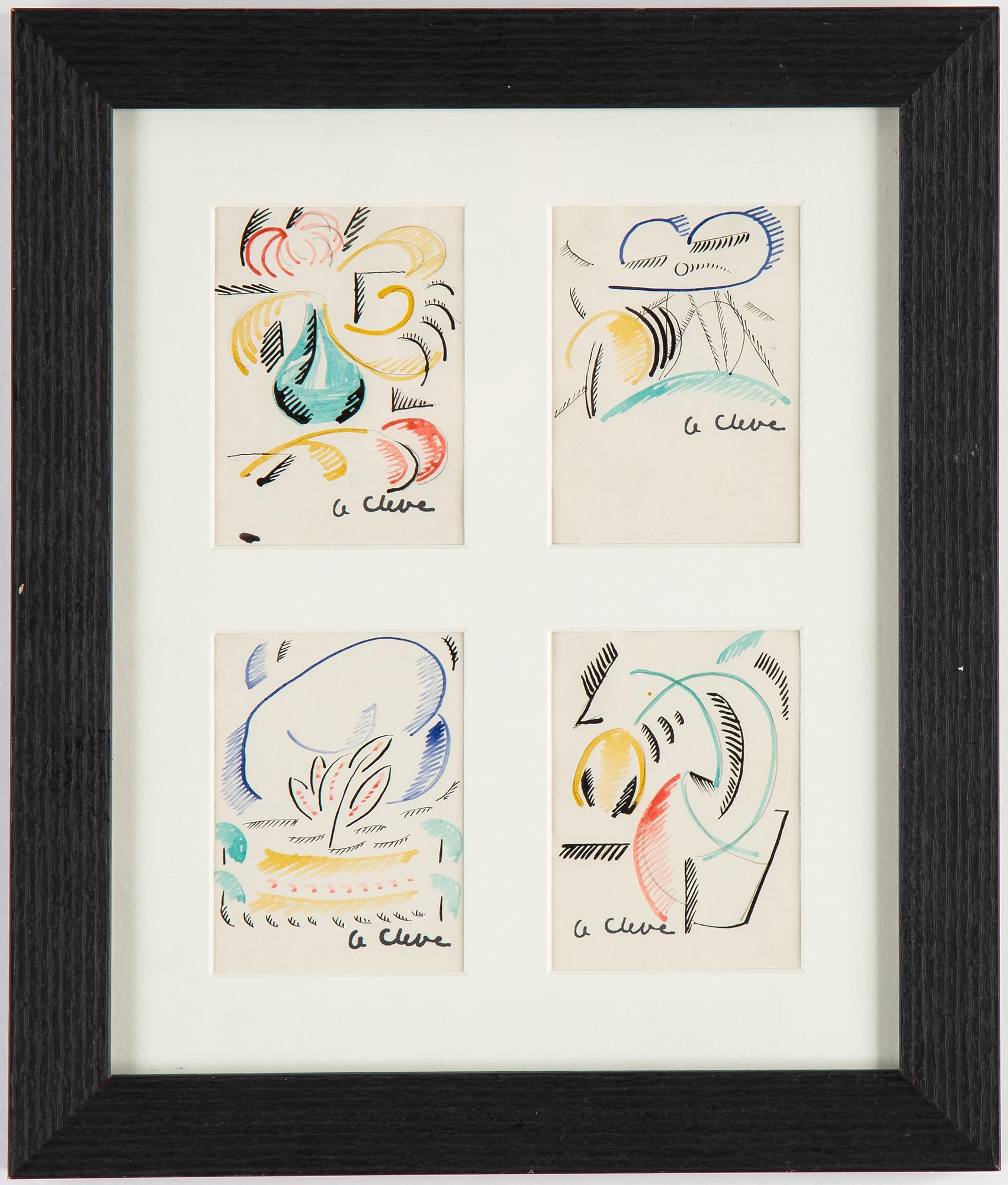 Agnes Cleve, ink, signed.