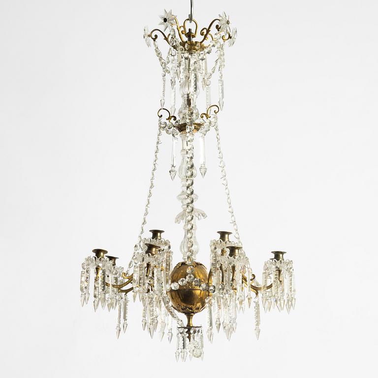 Chandelier, late 19th-century, Oscar II period.
