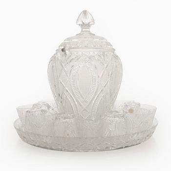 Punch bowl and 24 cups, Czechoslovakia 1970s.