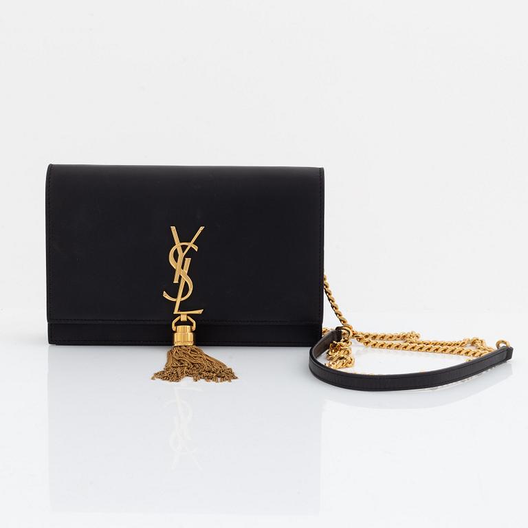 Yves Saint Laurent, a black leather 'Kate Medium' clutch,.