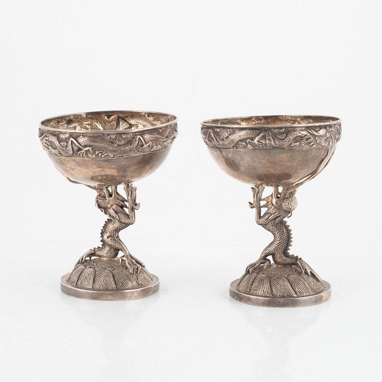 Two Japanese cups, 20th Century. Unidentified makers marks.