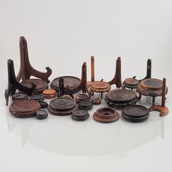 27 hardwood stands, China, 20th century.