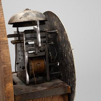 An 18th Century painted long case clock.