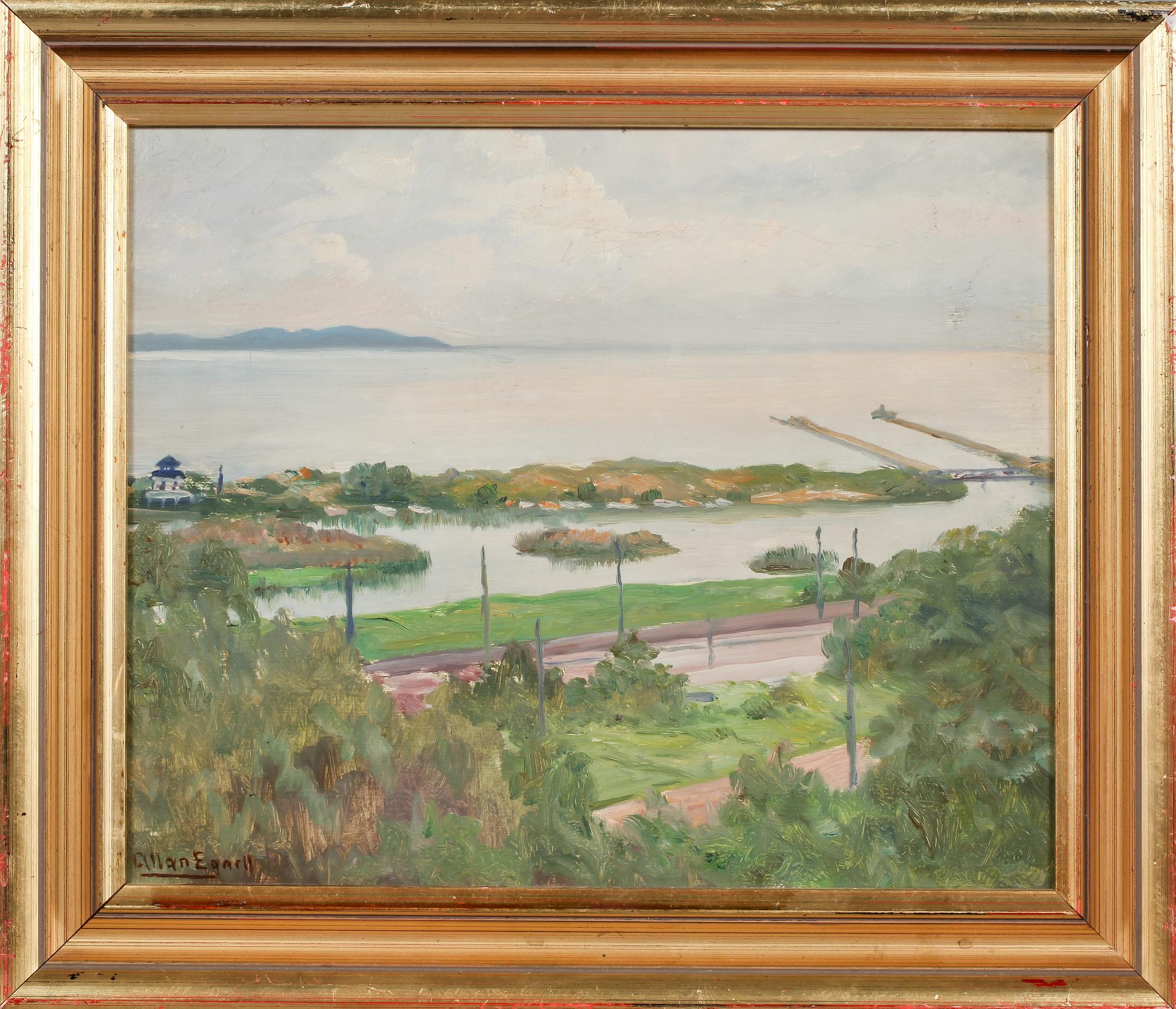 ALLAN EGNELL, olja på pannå, signerad.