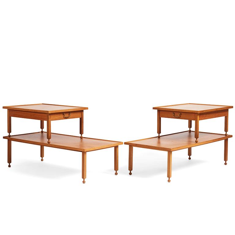 Josef Frank, a pair of 'model 1073' tables, Svenskt Tenn, Sweden before 1985.