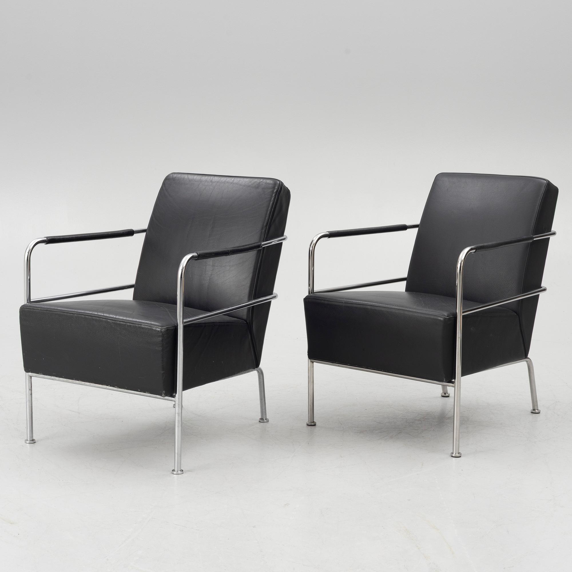 Gunilla Allard, a pair of 'Cinema' armchairs, Lammhults, Sweden.
