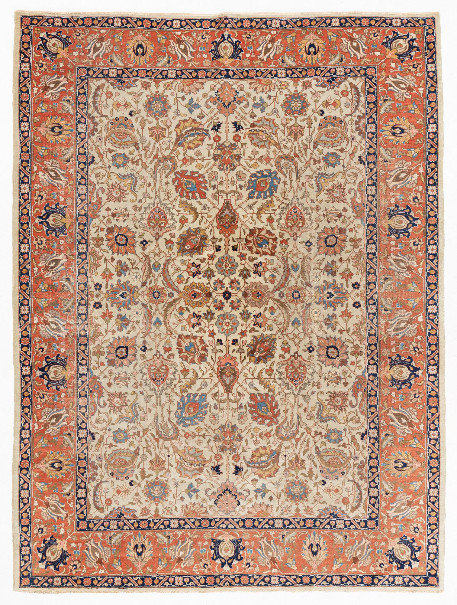 Rug, antique/semi-antique Tabriz, approx. 370 x 272 cm.