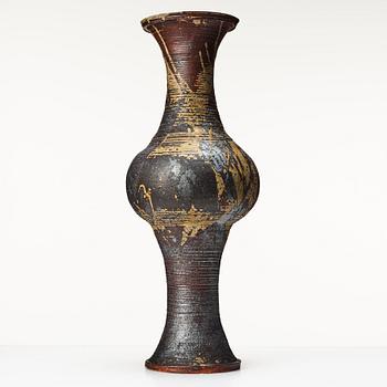 Kyllikki Salmenhaara, a stoneware floor vase, Arabia, Finland 1950's.