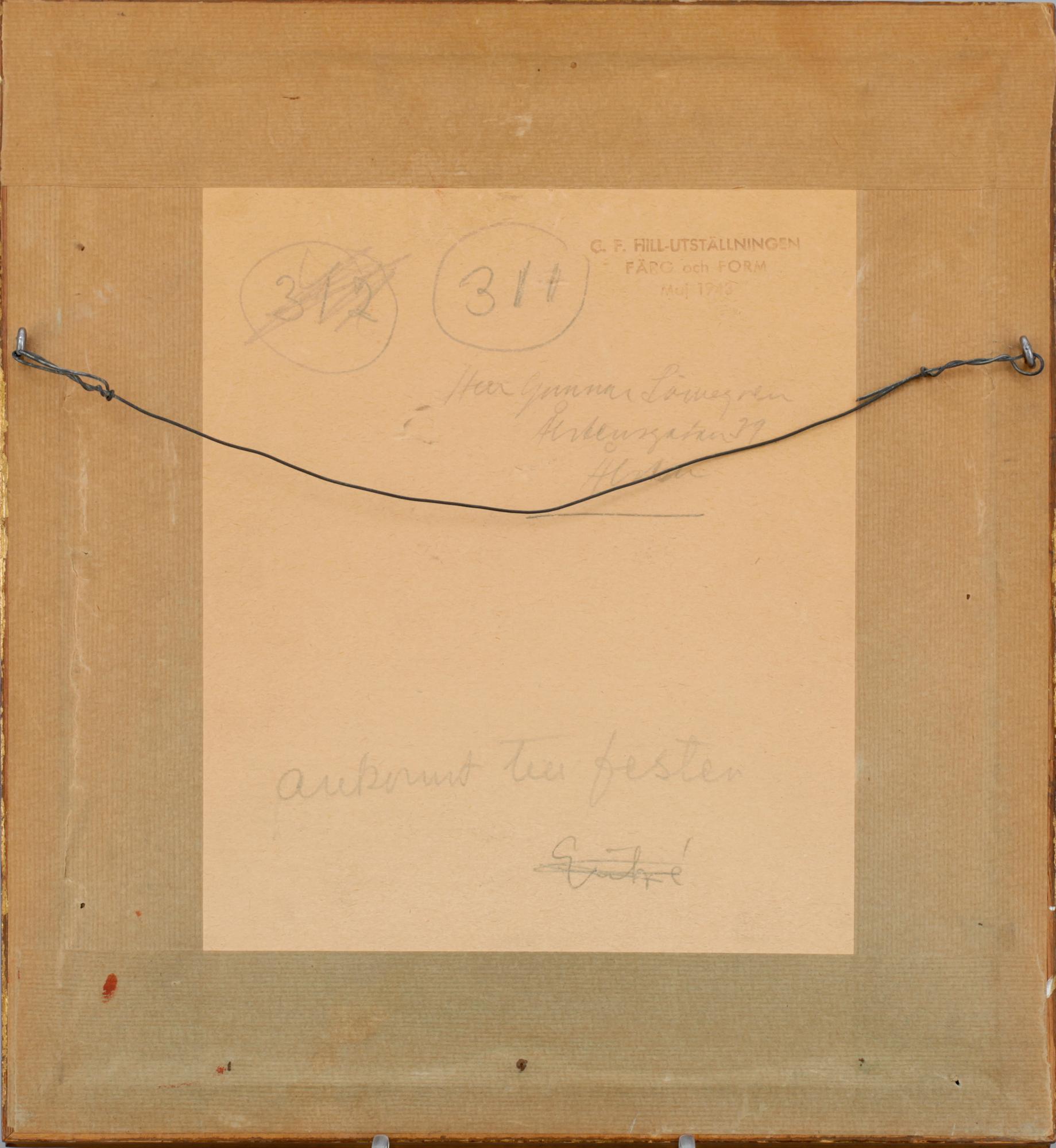 CARL FREDRIK HILL, tusch på papper.