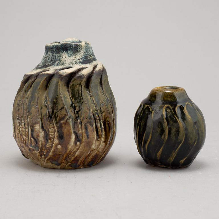 Bengt Berglund, skulpturer, 2 st, stengods, Gustavsberg, 1960/1970-tal.