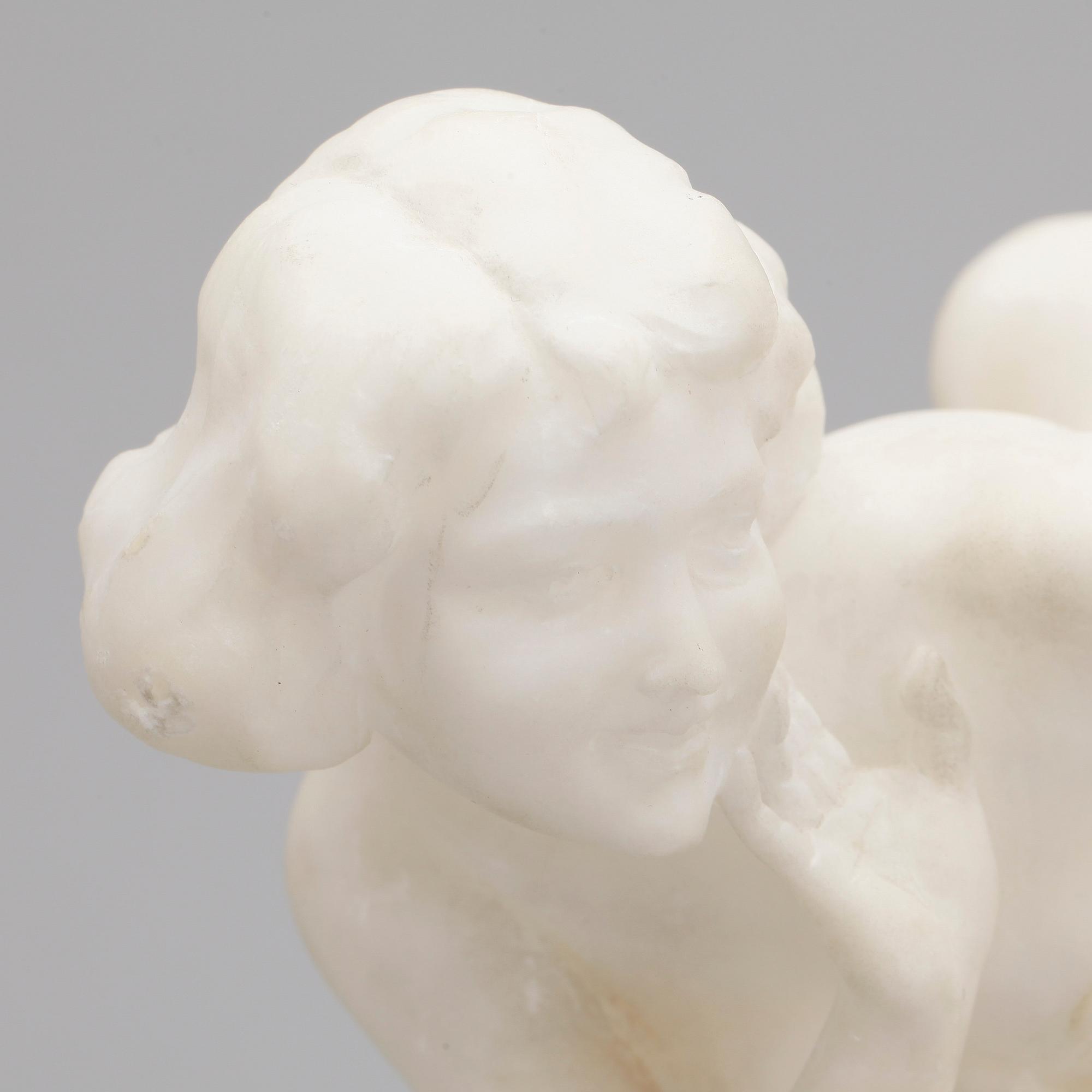 GUIDO CASINI, möjligen efter, skulptur, alabaster, Italien, signerad.
