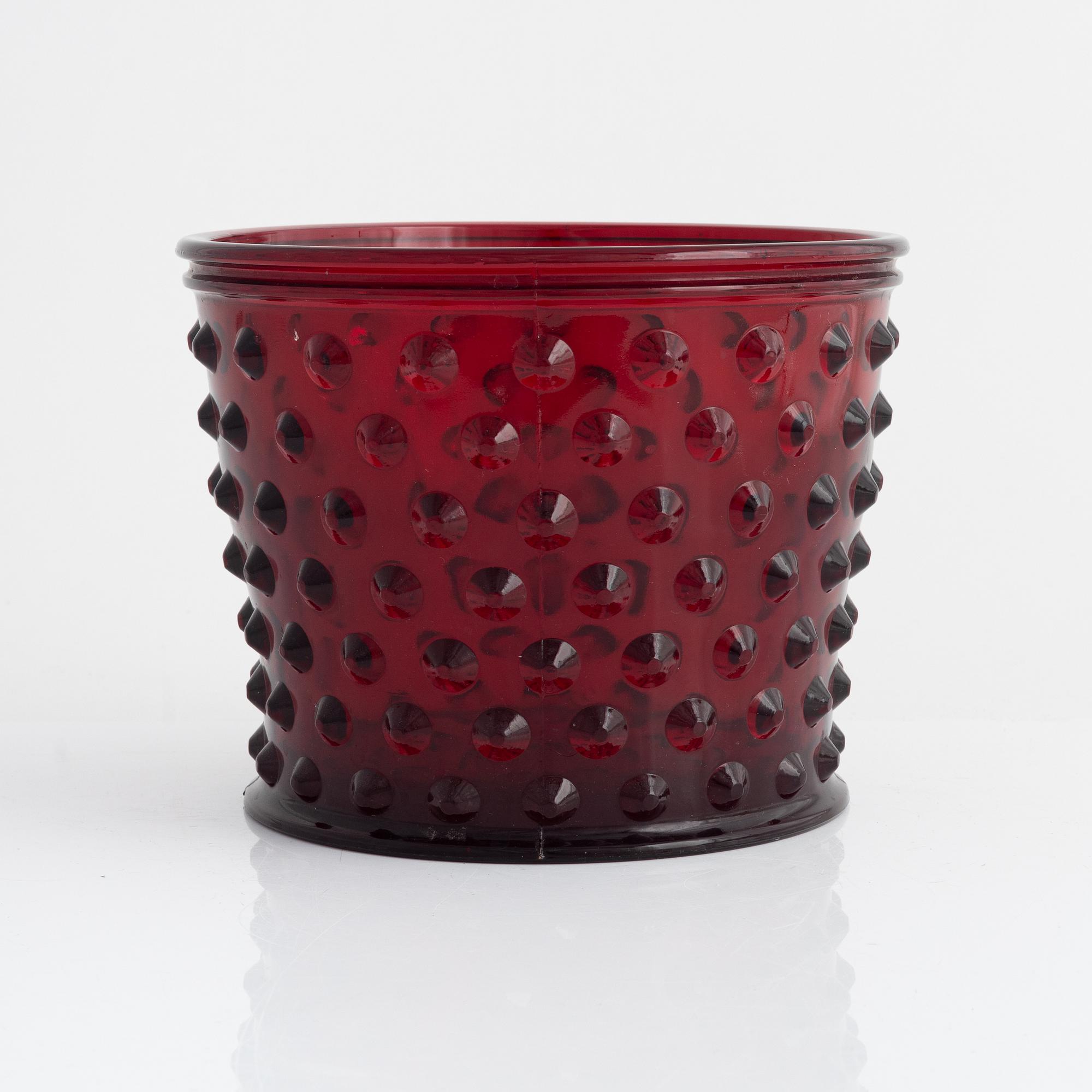 Josef Frank, a 'Hortus' glass flowerpot, Svenskt Tenn, manufactured at Gullaskrufs glasbruk, Sweden 1960s.
