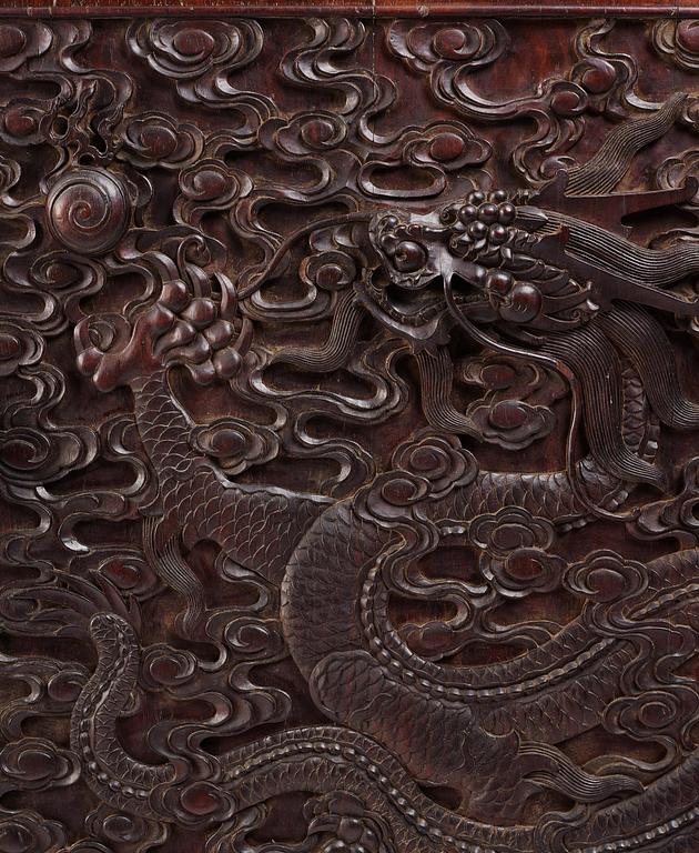 A large Imperial Hongmu compound cabinet, Qingdynasty, 19th century.