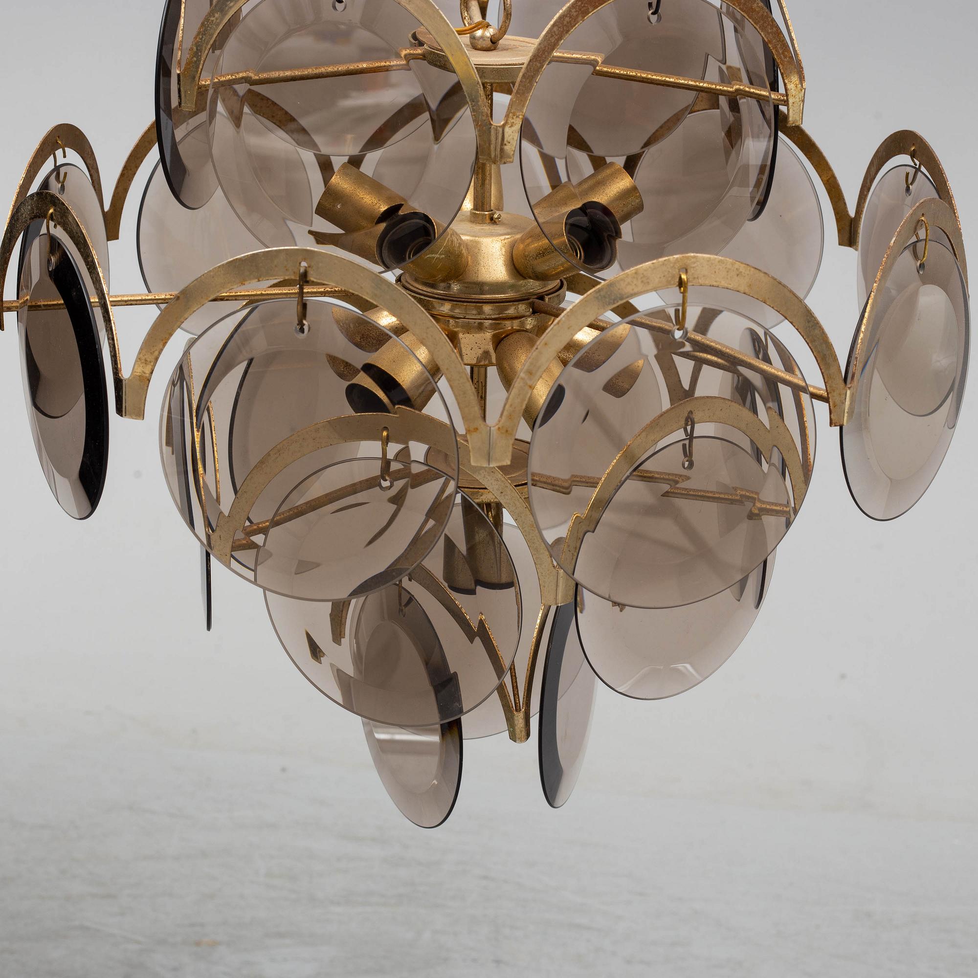 An Italian ceiling light, 1960's/70's.