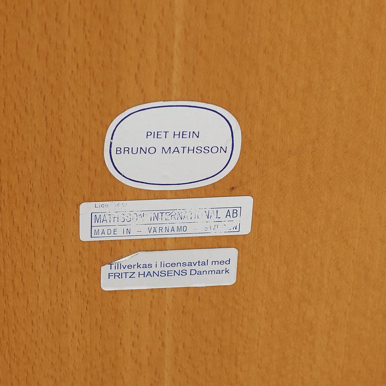 Bruno Mathsson & Piet Hein, table, "Supercirkel", Bruno Mathsson International, Värnamo.