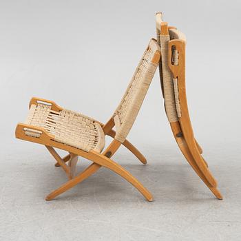 Ebert Wels, folding chairs, a pair, Yugoslavia, 1960s.