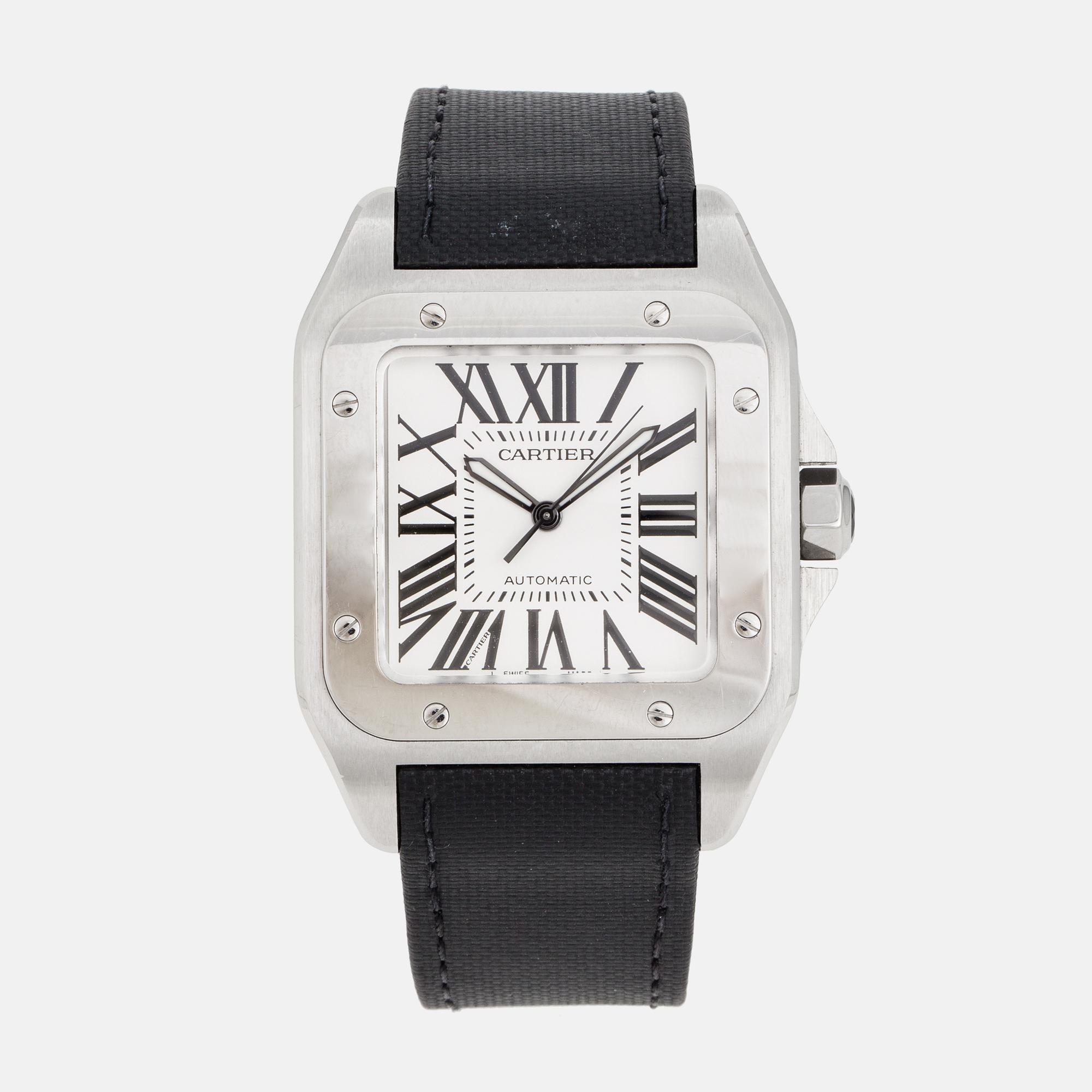 CARTIER, Santos 100, wristwatch, 38 x 38(51) mm.