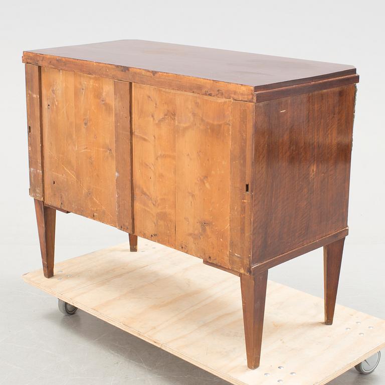 A gustavian style chest of drawers, late 19th century.