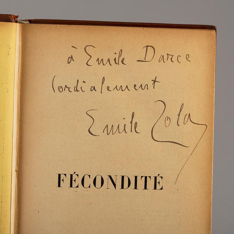 BOOK, Inscribed by Zola.