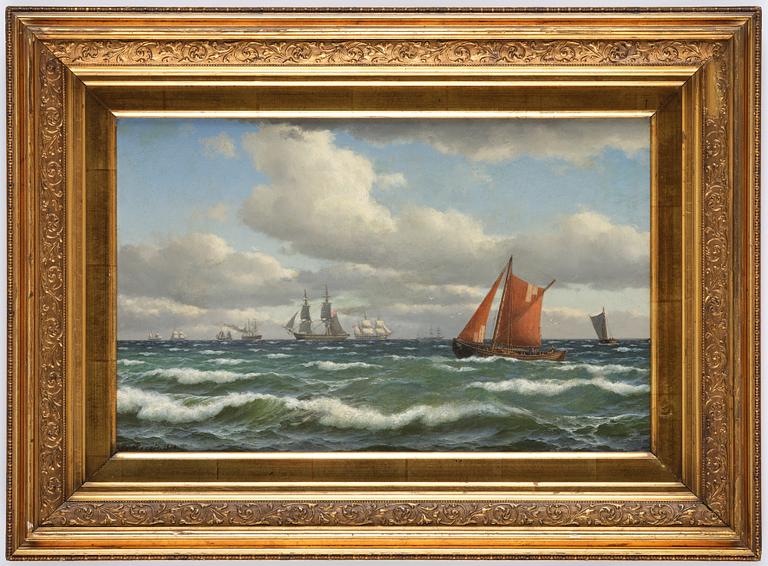 Carl-Emil Baagoe, Spreeglare with many ships in the background.
