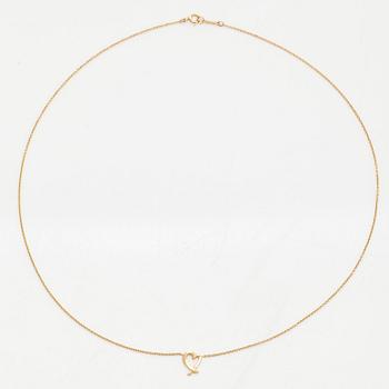 Tiffany & Co, Paloma Picasso, an 18K gold 'Loving Heart' necklace.