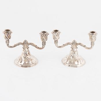 Ljusstakar, ett par, Gebrüder Deyhle, Schwäbisch Gmünd, Tyskland, 1900-talets första hälft.