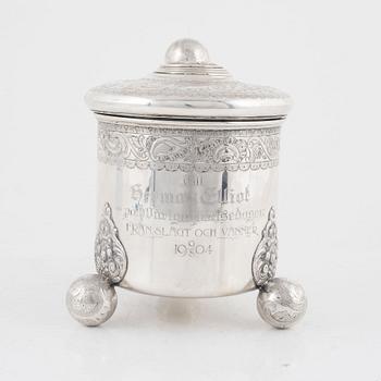 A Swedish silver Baroque style tankard, mark of CG Hallberg, Stockholm 1904.