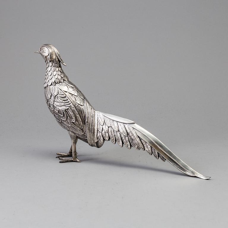 TABLE DECORATION, silver, foreign stamps, 20th century.