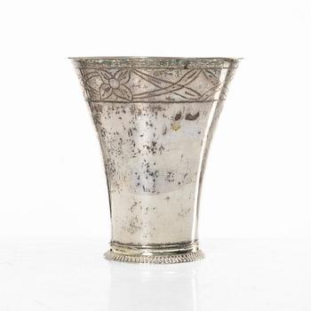 Peter Johan Zetterling, a silver beaker, Linköping, 1790.