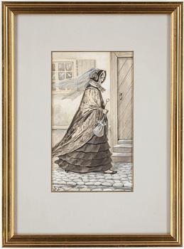 Jenny Nyström · JENNY NYSTRÖM, blandteknik, signerad.