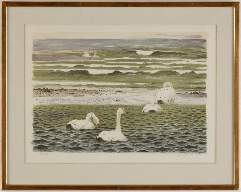 Lars Jonsson, färglitografi, signerad  91/350.