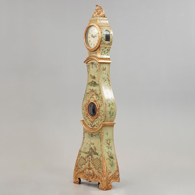 A Swedish Rococo 18th century longcase clock by Johan Fredman,