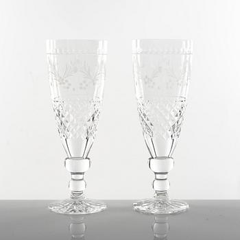 Fritz Kallenberg, champagneglas, 5 st, "Elvira Madigan", Kosta.