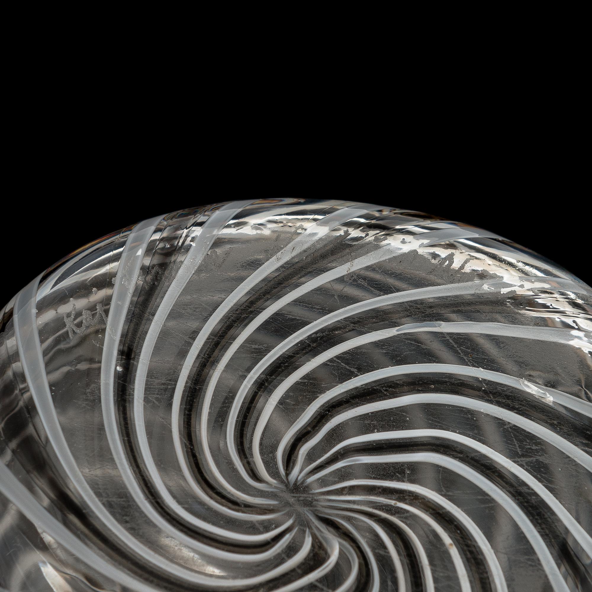 Kaj Franck, a filigree glass bottle, signed K. Franck Nuutajärvi Notsjö.