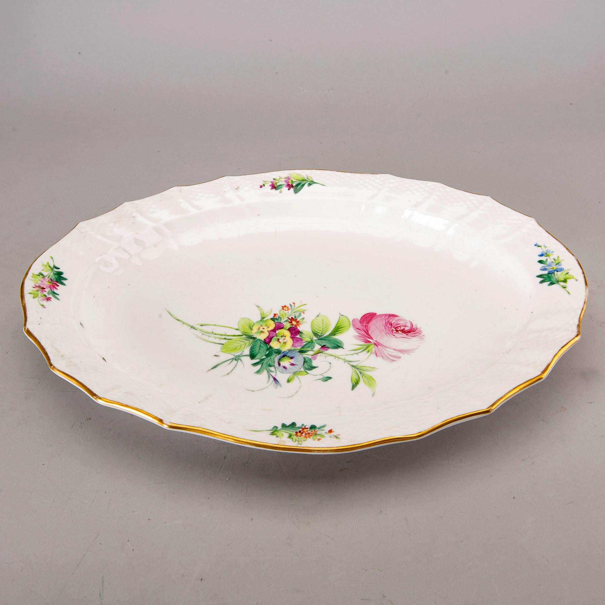 TERRIN samt FAT, "Sachsisk blomst", Royal Copenhagen.