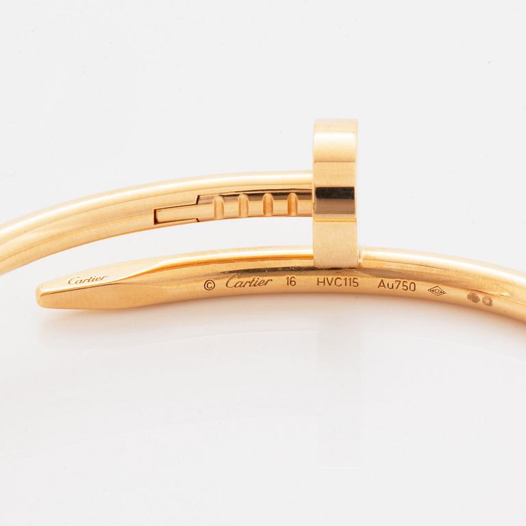 A Cartier "Juste en Clou" bracelet in 18K gold.